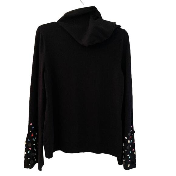 INC International Concepts Hoodie Sweater Rhinestones‎ Bell Sleeves Size Medium - Picture 5 of 6
